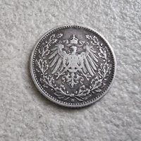 Монета 2.  Германия . ½ марка 1905 година. Сребро., снимка 2 - Нумизматика и бонистика - 43029489