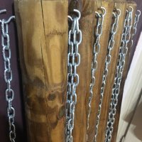 Дървени колци за ограда с метални синджири, снимка 6 - Огради и мрежи - 37411866