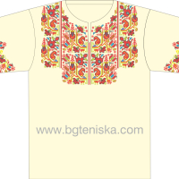 Тениска с автентични мотиви на шевици от фолклорна област "Шоплук", регион Самоков., снимка 2 - Български сувенири - 44874657