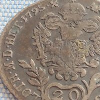Сребърна монета 20 кройцера 1795г. Франц втори Будапеща Австрия 18705, снимка 8 - Нумизматика и бонистика - 42944181