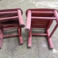 Стари дървени столчета, снимка 5 - Антикварни и старинни предмети - 40849769