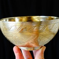 Персийска бронзова бонбониера,купа с тугри. , снимка 11 - Антикварни и старинни предмети - 28418110