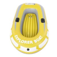 Едноместна надуваема каучукова лодка с PVC защита, помпа и гребла, снимка 2 - Водни спортове - 44057774