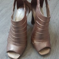 Уникални розови дамски обувки от естествена кожа на ток, снимка 6 - Дамски обувки на ток - 28628631