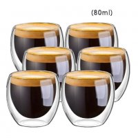 Двустенна стъклена чаша за всякакъв вид напитки в 4-ри различни модела, снимка 10 - Чаши - 33013590
