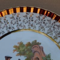 Немска порцеланова ръчно рисувана чиния , снимка 2 - Чинии - 37605322
