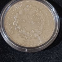 Франция - 50 франка - 1976 , сребърна монета, снимка 1 - Нумизматика и бонистика - 42979224