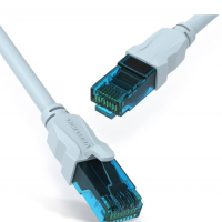 Кабел за Лан мрежа 10м Екраниран Vention VAP-A10-S1000 LAN UTP CAT-5e Сив, снимка 1 - Кабели и адаптери - 36465872