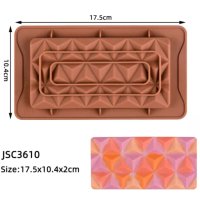 Шоколад шоколадов блок шоколадова плочка триъгълници силиконов молд форма фондан, снимка 2 - Форми - 40302687