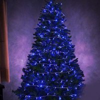 3256 Сини коледни лампички, 100 LED, 850 см, снимка 2 - Други стоки за дома - 38689211