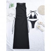 Бански с плажна рокля Grivola Black - S L размери, снимка 7 - Бански костюми - 32647296