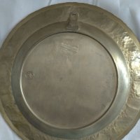 Цинкова чиния за стена, снимка 3 - Антикварни и старинни предмети - 37424034