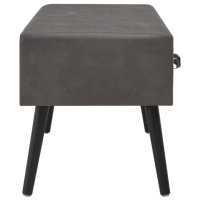 Пейка с чекмеджета, 80 см, сива, изкуствена кожа, снимка 5 - Дивани и мека мебел - 40568648