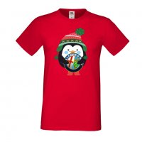 Мъжка тениска ALFA ROMEO CHRISTMAS PENGUIN, снимка 1 - Тениски - 32568351