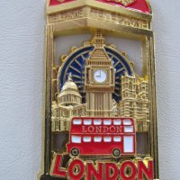 Автентичен 3D магнит от Лондон, Великобритания-метален, снимка 1 - Колекции - 43990979