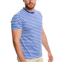 Нов мъжки моряшки комплект: моряшка класическа тениска и капитанска шапка, снимка 4 - Тениски - 37662344