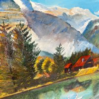 Маслена картина "Лебедово Езеро" №1128, снимка 5 - Картини - 34734427