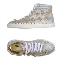 Спортно елегантни сребърни обувки Dsquared2, снимка 18 - Дамски елегантни обувки - 28913400