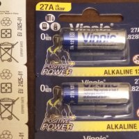 Vinnic 27A, MN27, L828F Alkaline, 12.0V - 40 батерии за дистанционно , снимка 3 - Друга електроника - 43765328