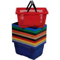 PVC кошница за пазаруване, пазарски кошници пластмаса 22л- светло сива, снимка 4 - Оборудване за магазин - 43285963