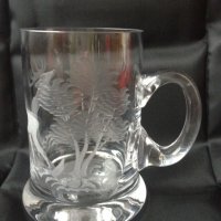 Немска ловна ръчно шлифована стъклена чаша за бира 0,5 л.,  нова, снимка 3 - Колекции - 27099048