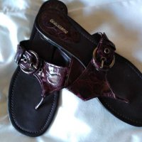 Нови дамски чехли, тъмно лилав лак Graceland, снимка 5 - Чехли - 28901672