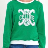 Дамска блуза Celine-зелена/Br-Q259, снимка 1 - Блузи с дълъг ръкав и пуловери - 42941131