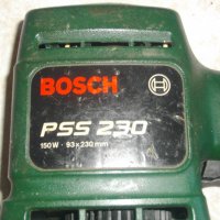 ЗА РЕМОНТ-ЗА ЧАСТИ-Bosch PSS230-Швейцарски Виброшлайф-Бош-Правоъгълен-150 Вата-93х230мм, снимка 13 - Други инструменти - 33162145