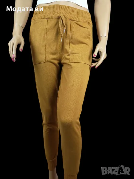 Спортен прав панталон с ластик, снимка 1