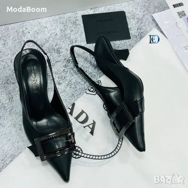 Prad🅰️ дамски черни сандали на ток , снимка 1