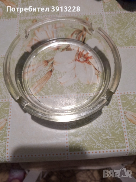 Пепелник стъкло. , снимка 1