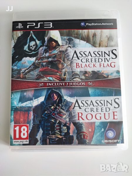 Assassin's Creed IV Black Flag + Assassin's Creed Rogue игра за Ps3 Playstation 3 Пс3, снимка 1
