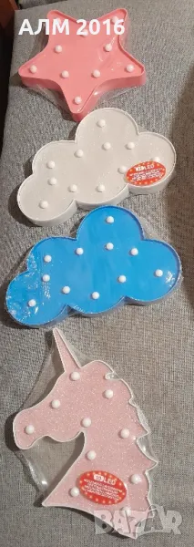 Декорация , лампа за детска стая Звезди, Облачета ,Еднорог, снимка 1