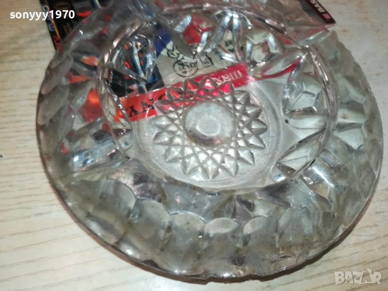 СТЪКЛЕН ГОЛЯМ МАСИВЕН ПЕПЕЛНИК 0709251654LCHERY, снимка 1