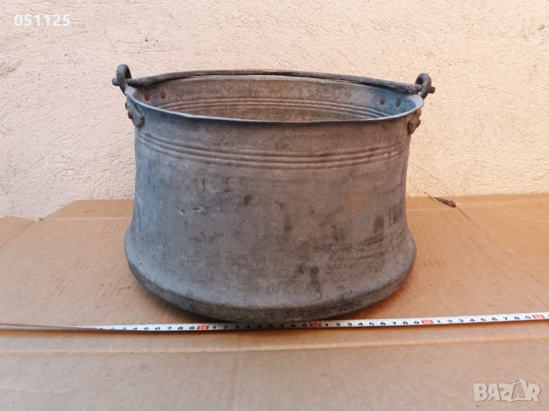 голям кован бакър, менче , котел - 12 литра калайдисан , снимка 1