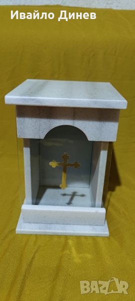 Фенери от мрамор Кавала и мрамор Мура с плъзгаща се вратичка, снимка 1