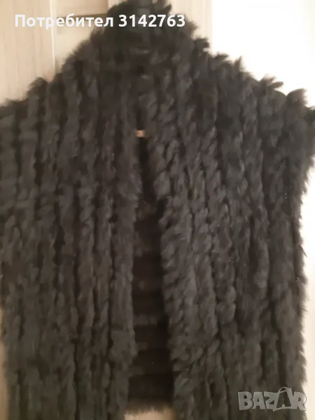 Ефектен интересен елек, естествен косъм и плетиво. , снимка 1