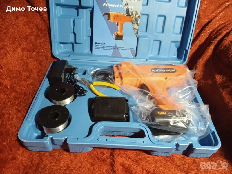 Машина-пистолет за връзване на арматура с 3 макари тел , снимка 1