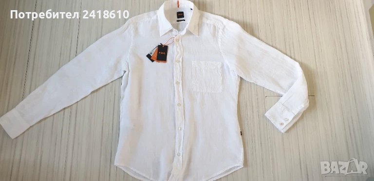 Hugo Boss Relegant_6  Len  Regular Fit  Mens Size S  ОРИГИНАЛ! Мъжка Ленена Риза., снимка 1