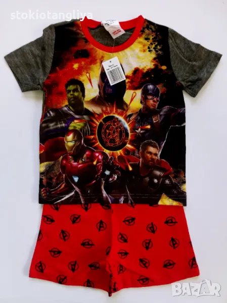 Лятна пижама, детски комплект, за момче Avengers, размер 3-4 г, 104 см, снимка 1
