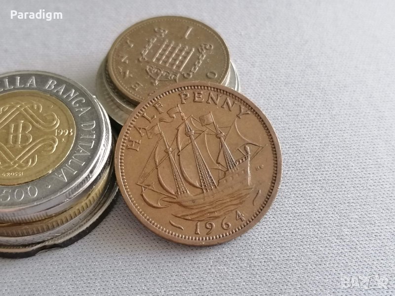 Монета - Великобритания - 1/2 (половин) пени | 1964г., снимка 1
