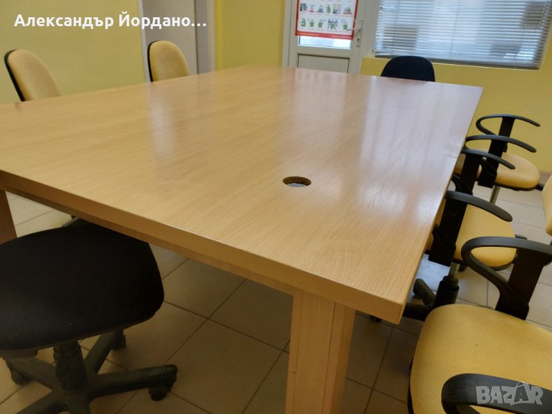 Работна маса 220х150, много стабилна, снимка 1