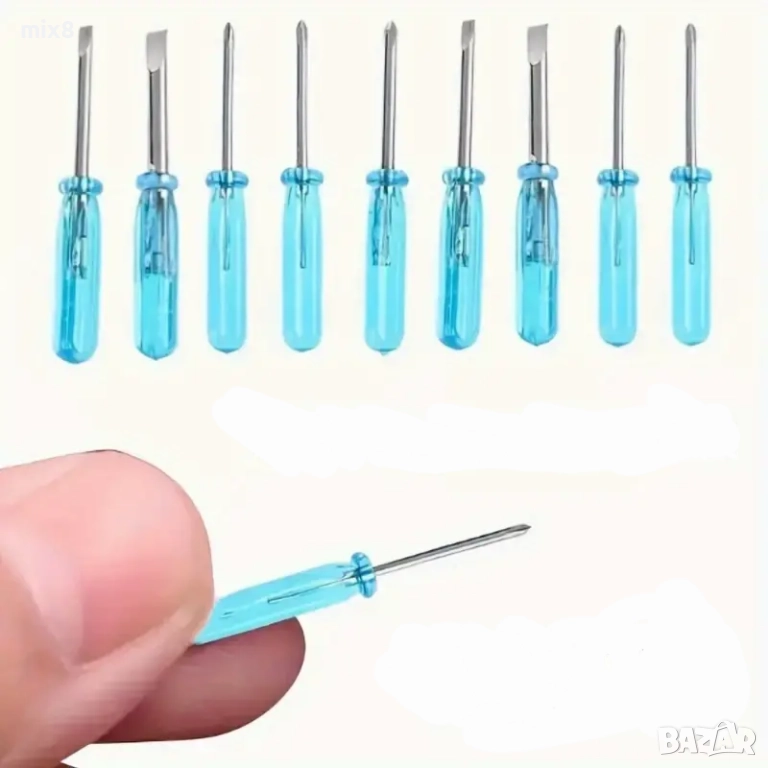 Комплект 10 бр. мини отвертки , снимка 1