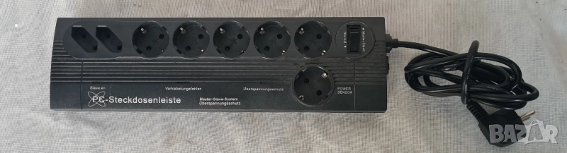 Разклонител за компютър 8-полюсна master-slave система защита от, снимка 1