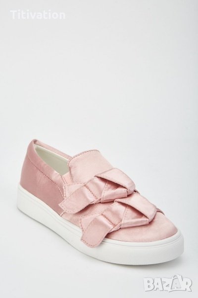 Розови сатенени обувки, снимка 1