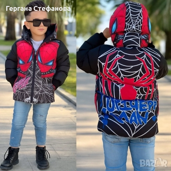 Зимно яке Спайдърмен Размери 92,98,104, снимка 1