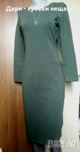 Пастелно зелена, вталена рокля👗🍀S/M - M/L👗🍀арт.2056, снимка 1