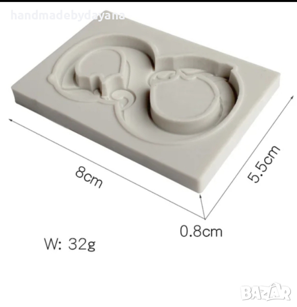 силиконов молд 8ца, снимка 1