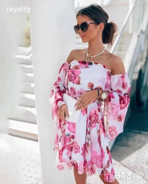 Дамска стилна рокля Различни цветове , снимка 1