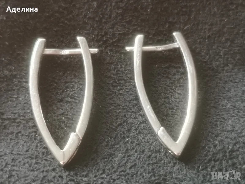 Сребърни обеци, снимка 1